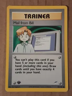 Pokemon Mail From Bill 105/105 1st Edition NEO Destiny LP See Pictures - Image 1