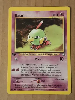 Pokemon Natu 67/111 Neo Genesis 1st Edition LP-NM See Pictures - Image 1
