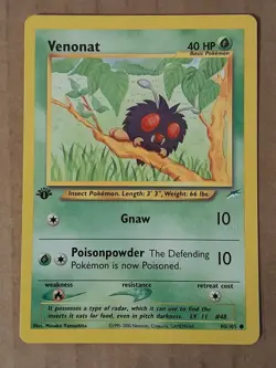 Pokemon Venonat 90/105 1st Edition NEO Destiny NM See Pictures - Image 1