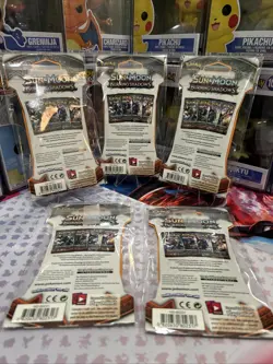 Pokemon TCG - Sun & Moon Burning Shadows 5x Sleeved Booster Packs FACTORY SEALED - Image 2