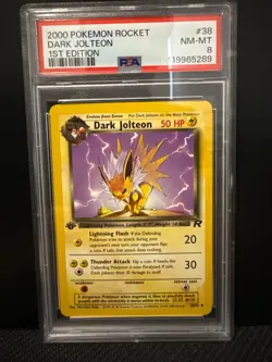 DARK JOLTEON 38 1ST EDITION ROCKET POKEMON PSA 8 - Image 1