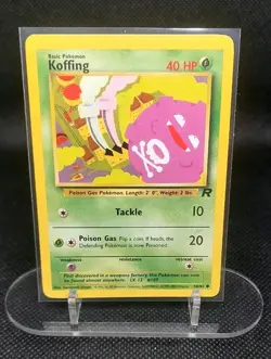 Pokemon TCG Koffing Team Rocket 58 Regular Unlimited Common - Image 1