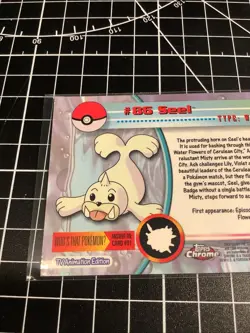 2000 TOPPS Chrome Pokemon Seel #86 TV Animation - Series 2 - Image 4