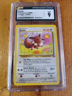Vintage Eevee (#51/64) Pokemon Jungle 1999 Cgc 9 Rare Pokemon - Image 1