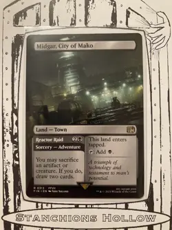 MTG Midgar, City of Mako (Borderless) - FINAL FANTASY (FIN) Rare #0313 - Image 1