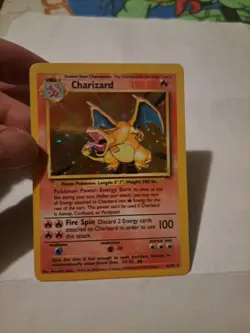 Pokemon Charizard Holo Trading Card Game Wizards of the Coast Base Set - Image 1