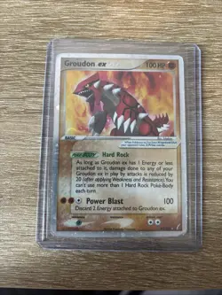 Pokemon Groudon ex Holo Rare EX Crystal Guardians 93/100 100 HP TCG Card - Image 1