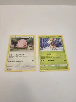 Pokemon Crimp Error Card Lot Chansey 101/145 Deerling 011/198 Misprint - Image 1