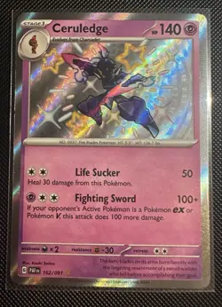 Ceruledge 162/091 Pokemon TCG Sv: Paldean Fates Baby Shiny English Card - Image 1
