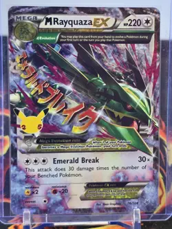 Pokemon M Rayquaza EX 25th Anniversary Holo 2015 Cards English - Image 1