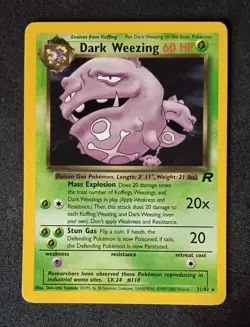 Dark Weezing 31/82 - Team Rocket - 2000 - Rare - HP - Pokemon TCG- Pokemon Card - Image 1