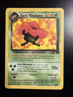 Dark Vileplume 30/82 Non Holo Rare Team Rocket Pokemon Card - Image 1