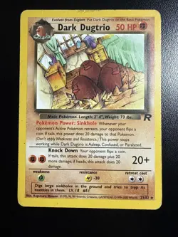 Dark Dugtrio 23/82 Non Holo Rare Team Rocket Pokemon Card - Image 1