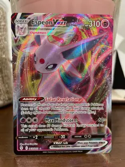 Pokemon TCG Espeon VMAX 065/203 SWSH07: Evolving Skies Holo Card NM - Image 1