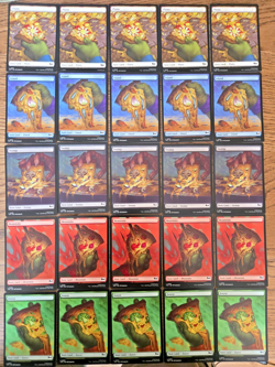 25x TMNT MTG Pizza Lands, 5 of each colour- NM Teenage Mutant Ninja Turtles - Image 1