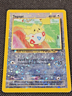 Pokemon TCG Togepi Southern Islands 4/18 Reverse Holo SWIRL - Image 1