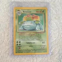 Pokemon TCG Venusaur Base Set 15/102 Holo Rare 1999 Wizards Unlimited Copyright - Image 1
