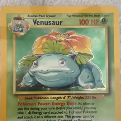 Pokemon TCG Venusaur Base Set 15/102 Holo Rare 1999 Wizards Unlimited Copyright - Image 3