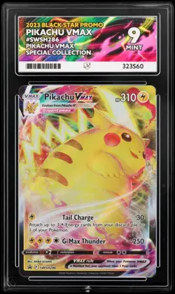 🔹ACE 9 MINT🔹Pikachu VMAX SWSH286 Black Star Promo🔸Pokemon Crown Zenith 2023 - Image 1