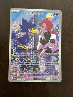 Pokemon Team Rocket's Murkrow 200/182 Destined Rivals Illustration Rare Holo 80… - Image 1