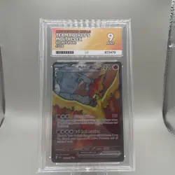 Pokemon TCG Destined Rivals Team Rocket's Moltres EX 208/182 Ultra Rare Ace 9 - Image 1