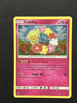 Pokemon Guardians Rising - Comfey - 93/145 - Holo RARE - VLP/LP - Image 2