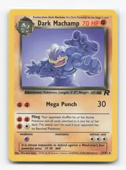 Pokemon TCG - Dark Machamp 27/82 Lightly Played Rare Team Rocket - Image 1