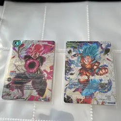 Bandai Dragon Ball Super Card Game Promo Foil Leader Lot - Goku, Goku Black - Image 1