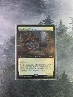 Spellbook Vendor (Extended Art) Wilds of Eldraine Foil - Image 1