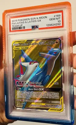 Latias & Latios GX Team UP 169/181, PSA 10 Pokemon Card - Image 1