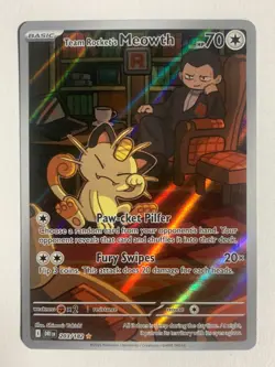 Pokemon TCG: Team Rocket's Meowth 203/182 Sv10: Destined Rivals Holo - Image 1