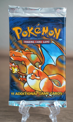 Pokemon TCG Base Set Unlimited Booster Pack Charizard Art WOTC Sealed - Image 1