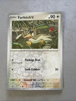 Pokemon TCG * Scarlet & Violet 151 * 083/165 Farfetch'd C * REVERSE HOLO * NM - Image 1