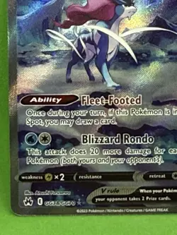 Suicune V GG38/GG70 - NM - Pokemon Crown Zenith - Galarian Gallery - Image 4