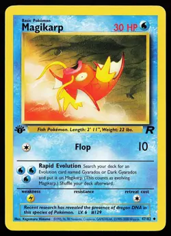 Magikarp 47/82 Uncommon 1st Edition Team Rocket Pokemon Card - Image 1