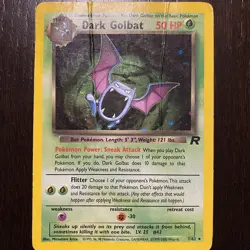 Dark Golbat 7/82 Team Rocket Holo Rare WOTC Pokemon Card HP - Image 1