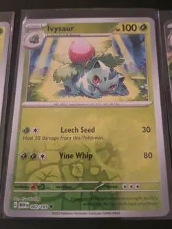 BULBASAUR IVYSAUR VENUSAUR SET Pokemon 151 Holo Complete Evolution Pokemon TCG - Image 3