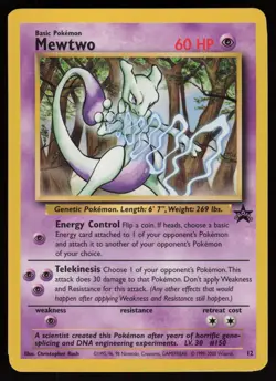 MEWTWO 12 PROMO WIZARDS BLACK STAR PROMOS POKEMON NM/M - Image 1
