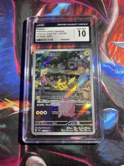 CGC GEM MINT 10 Pokemon Pikachu Japanese 151 173/165 Art Rare Holo - Image 1