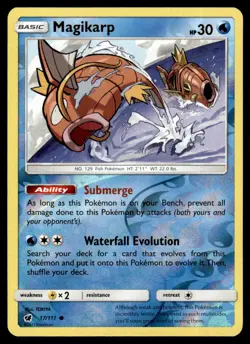 2017 Sun & Moon - Crimson Invasion Reverse Holo UNplayed Magikarp Basic/Common - Image 1