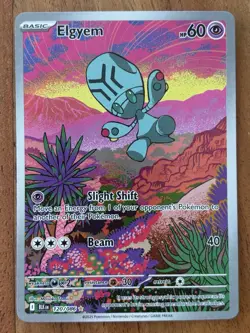 Pokemon TCG Elgyem Card 120/086 Black Bolt Illustration Rare NM Card - Image 1