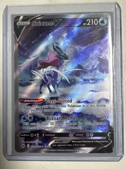 Suicune v Crown Zenith Galarian Gallery Holo Ultra Rare Card GG38 GG70 NM - Image 1