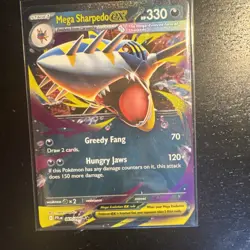 Mega Sharpedo ex 061/094 Double Rare Phantasmal Flames Pokemon - Image 1