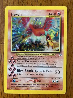 Pokemon Ho-Oh Double Holo Neo Revelation 7/64 - Image 1