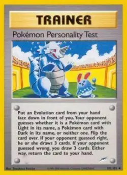1x Pokemon Personality Test - 102/105 - Uncommon - Unlimited Edition Moderately - Image 1