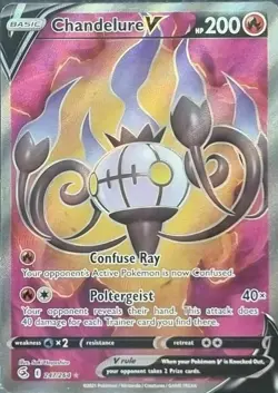 Pokemon TCG Chandelure V 247/264 Fusion Strike Full Art M/NM - Image 1