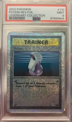Pokemon PSA 9 Legendary Collection Reverse Holo Potion #110 Rare Vintage Mint - Image 1