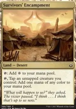 MTG Survivors' Encampment - Foil, Light Play, English Hour of Devastation - Image 1