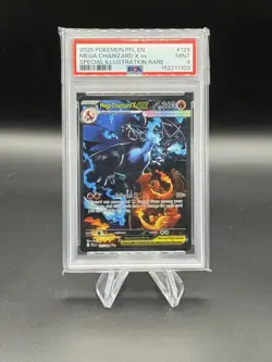Pokemon 2025 Mega Charizard X ex # 125/094 SIR Phantasmal Flames PSA 9 Mint - Image 1