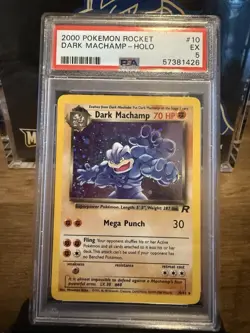 PSA 5- 2000 Pokemon Rocket DARK MACHAMP-HOLO #10 - Image 1